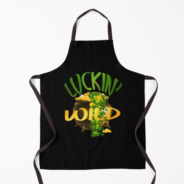 Item preview, “Luckin’ Wild” Pot of Gold (on Black) designed and sold by PawsitiveMum.
