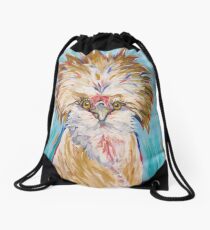 Polish chicken "Lola" Art by Lee H Keller Drawstring Bag