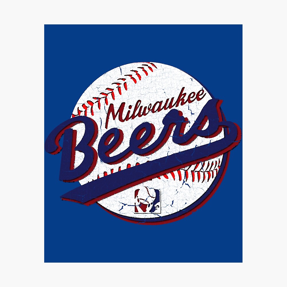 1950 MILWAUKEE BREWERS Print Vintage Baseball Poster Retro 