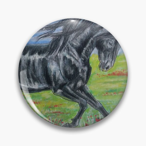 Item preview, Black andalusian stallion galloping  designed and sold by horseaddicted.