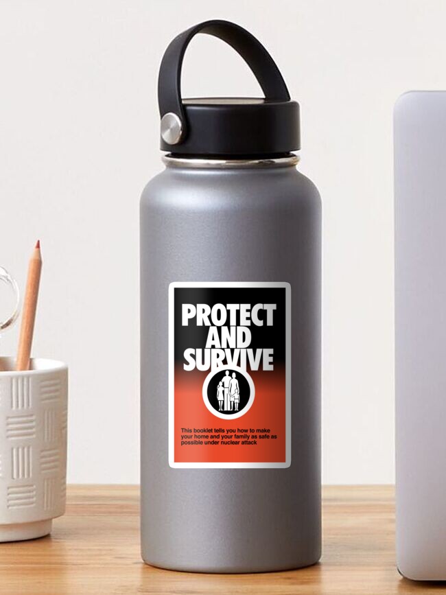 Thumbnail 1 of 3, Sticker, NDVH Protect and Survive designed and sold by nikhorne.