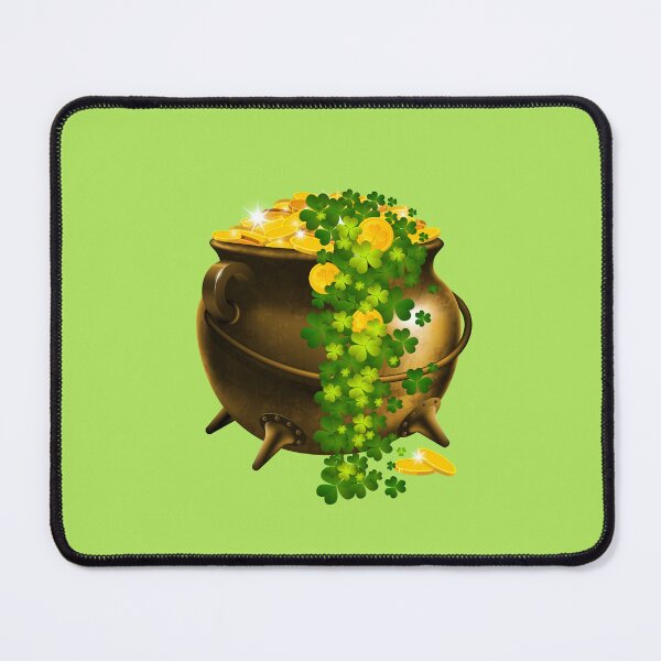 Item preview, Lucky Pot of Gold (on Green) designed and sold by PawsitiveMum.
