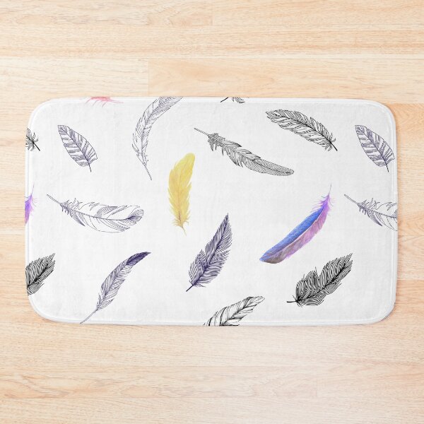 Item preview, Simple Mixed Feather in Color and B&W Pattern designed and sold by lordyswiss.