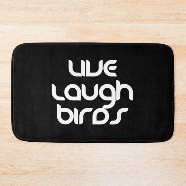 Item preview, Live Laugh Birds - Black White Retro Typography | Funny Birds Quotes designed and sold by Delandor.