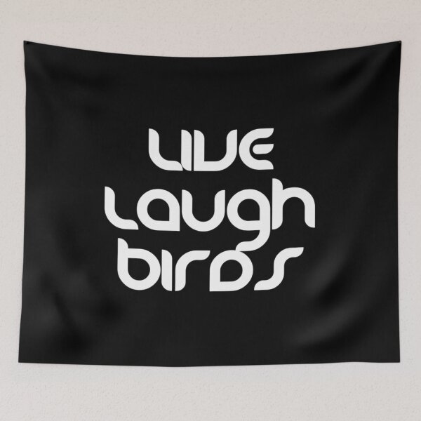 Item preview, Live Laugh Birds - Black White Retro Typography | Funny Birds Quotes designed and sold by Delandor.