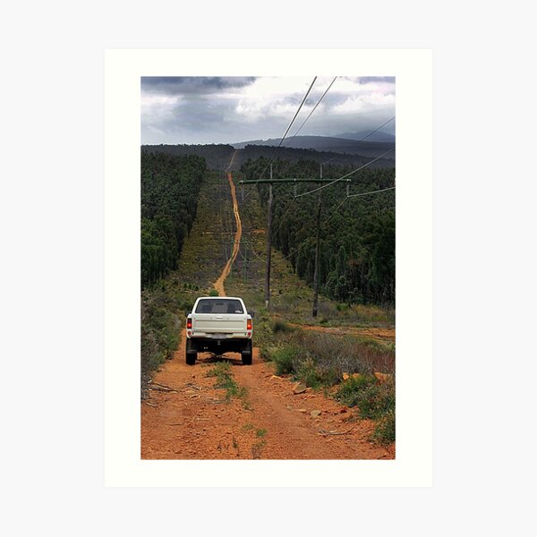 Driving The Powerlines Track Art Print