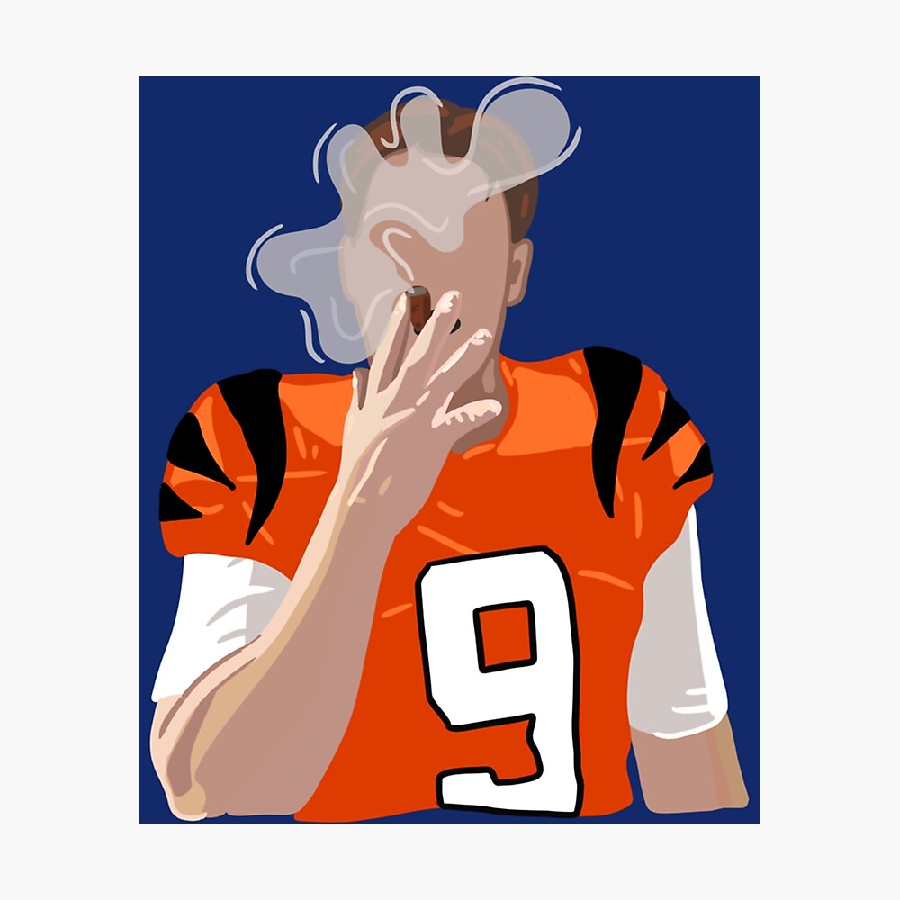 Joe Burrow LSU Smoking Cigar Poster