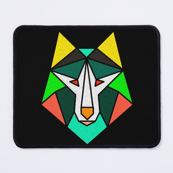 Item preview, Colorful animal. Geometric lion face with triangles in bright colors. designed and sold by Rebeldía Pura.