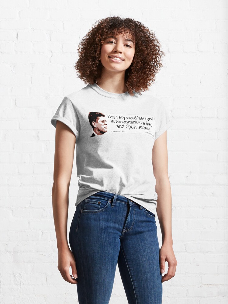 Alternate view of JFK on Secrecy Classic T-Shirt
