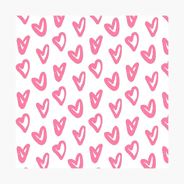 Download Two Pink Hearts With Eyes On A Pink Background Wallpaper