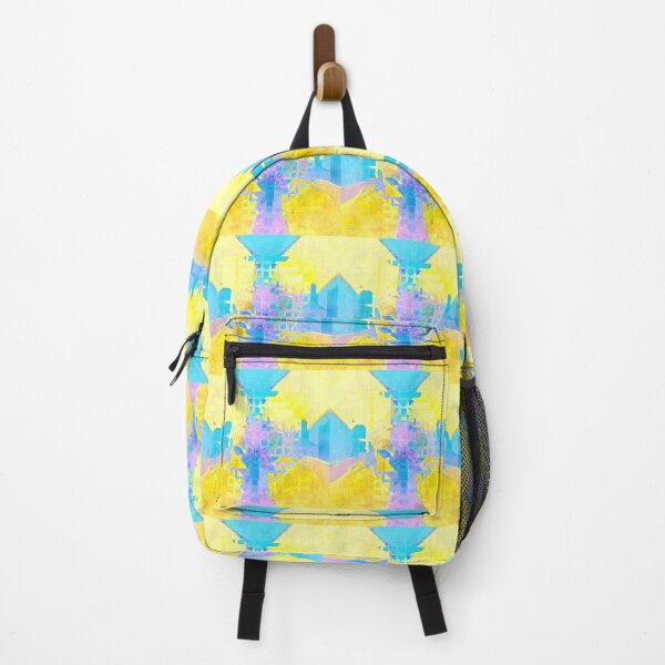 Item preview, Turquoise and yellow cubist design abstract painting - Wear you holiday on your shirt designed and sold by SpArtk.