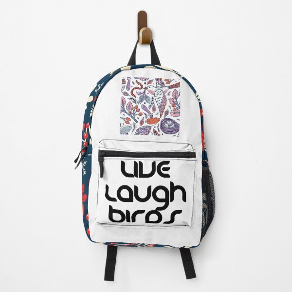 Item preview, Live Laugh Birds - Black White Retro Typography | Funny Birds Quote designed and sold by Delandor.