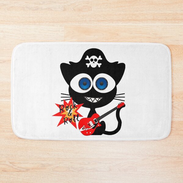 Item preview, Rock & Roll loving pirate cat designed and sold by Rebeldía Pura.