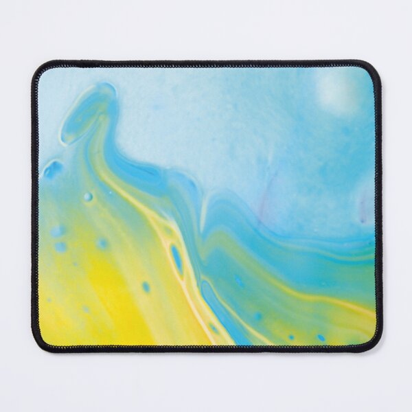 Item preview, Aesthetic art pattern. Blue and yellow painting. Liquid art designed and sold by AimiAesthetic.