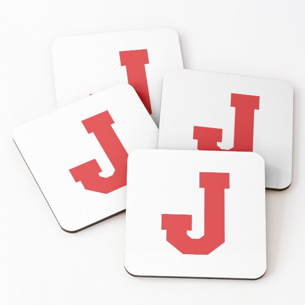 Item preview, Alphabet, Red J, Sports letter J designed and sold by TheCultStuff.