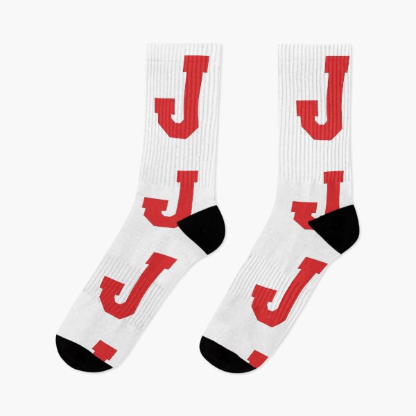 Item preview, Alphabet, Red J, Sports letter J designed and sold by TheCultStuff.