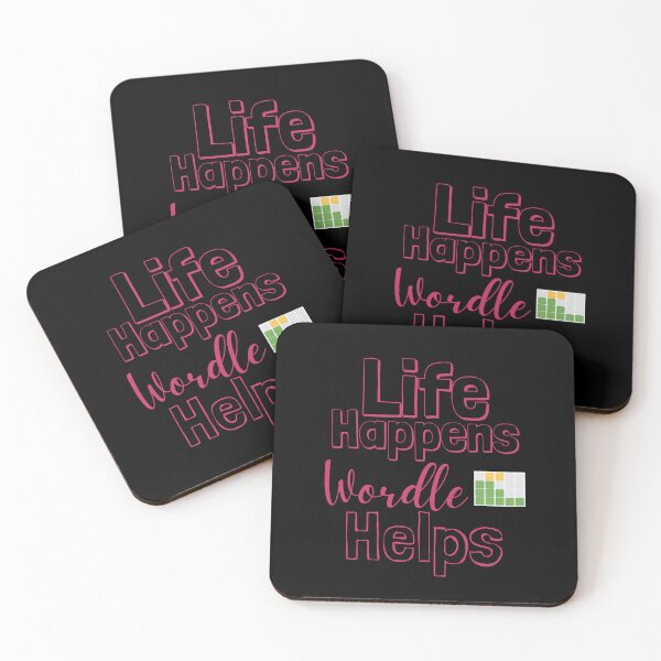 Item preview, Life Happens Wordle Helps - innuendo pink designed and sold by BTCelebration.