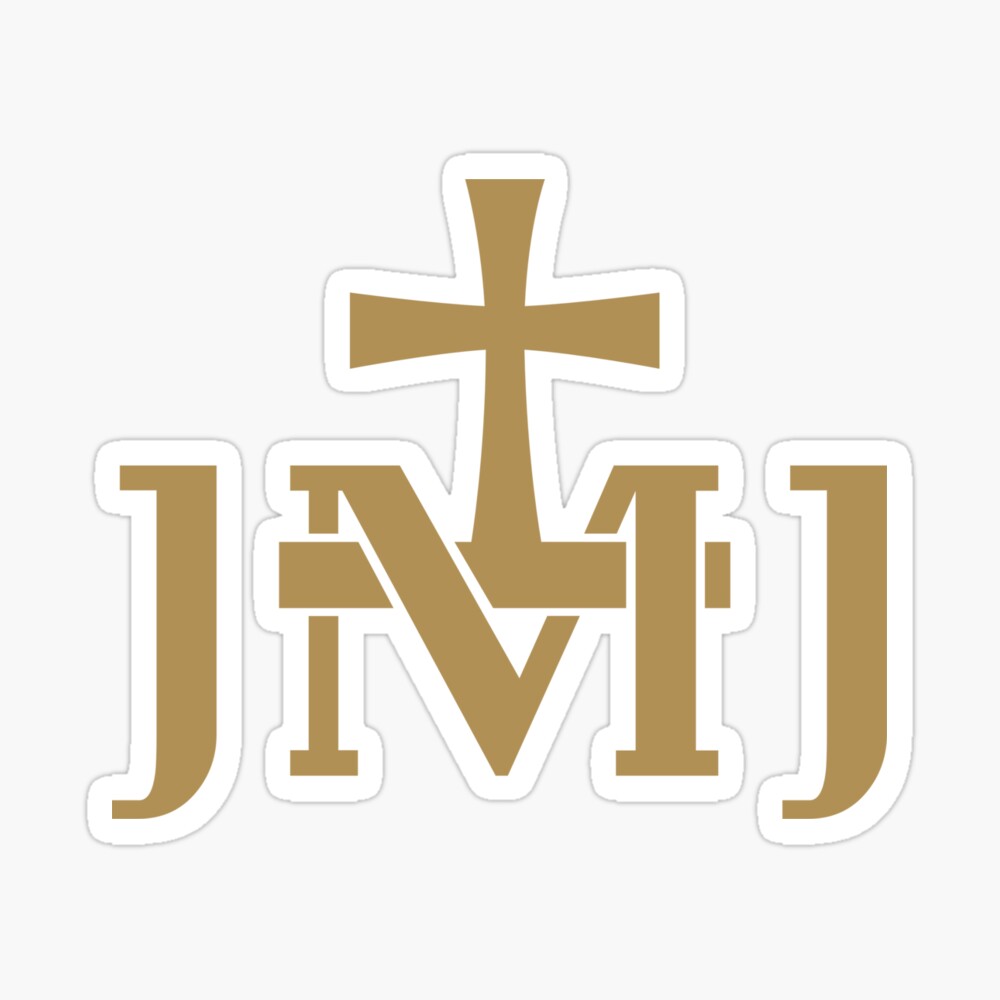 Jmj Jesus Mary Joseph Insignia Poster For Sale By Beltschazar Redbubble