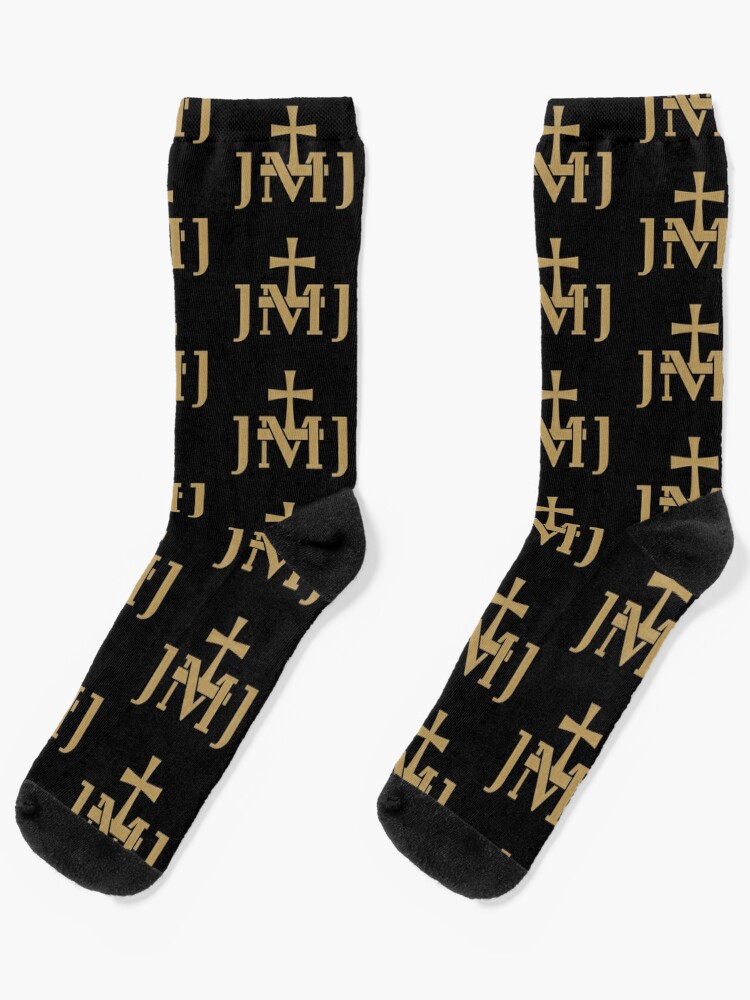 Marian Monogram Religious Socks