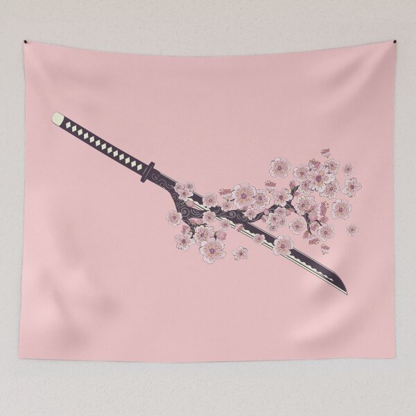 Item preview, Katana with sakura branch designed and sold by AnnArtshock.