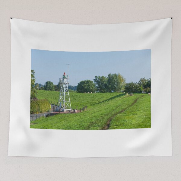 Item preview, Liener Hörn lighthouse on the Huntedeich, Elsfleth; district of Wesermarsch; Lower Saxony; Germany; Europe designed and sold by Torsten  Krüger.