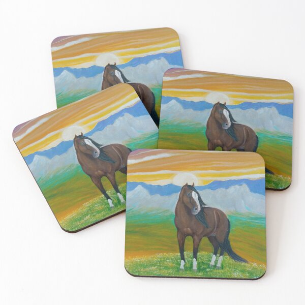Item preview, Bay horse in the sunset designed and sold by horseaddicted.