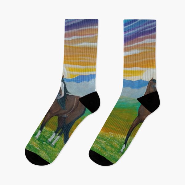 Item preview, Bay horse in the sunset designed and sold by horseaddicted.