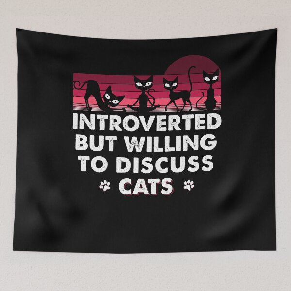 Item preview, funny introverted but willing to discuss cats, street cats ,introvert designed and sold by ANAS    HO.