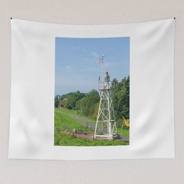 Item preview, Liener Hörn lighthouse on the Huntedeich, Elsfleth; district of Wesermarsch; Lower Saxony; Germany; Europe designed and sold by Torsten  Krüger.