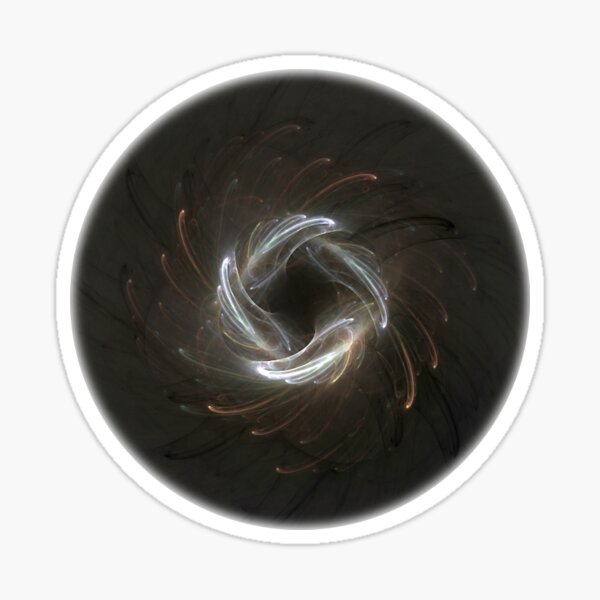 Metallic Swirl Fractal Sticker