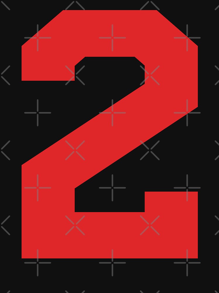Number 2, Red two, Sports number 2 Sticker for Sale by TheCultStuff