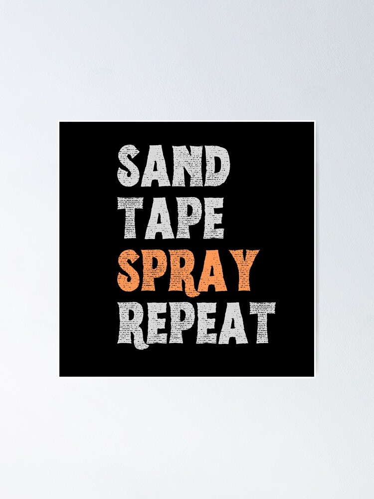 "Vintage Sand Tape Spray Repeat Typography " Poster for Sale by X