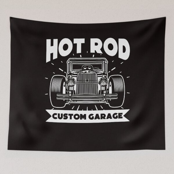 Item preview, Hot Rod Garage Automobile Classic Old Cars Muscle Hotrod designed and sold by TomGiantDesigns.