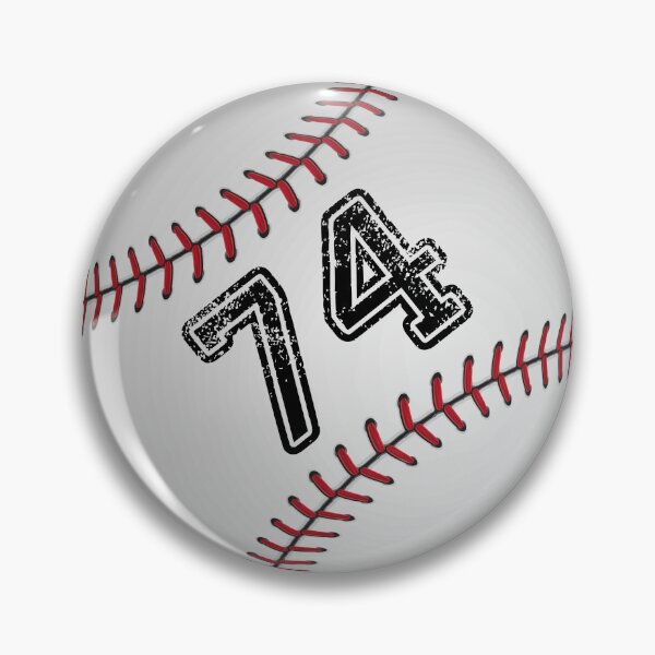 Item preview, Baseball ball number 74, seventy four  designed and sold by TheCultStuff.