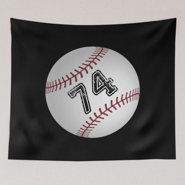 Item preview, Baseball ball number 74, seventy four  designed and sold by TheCultStuff.