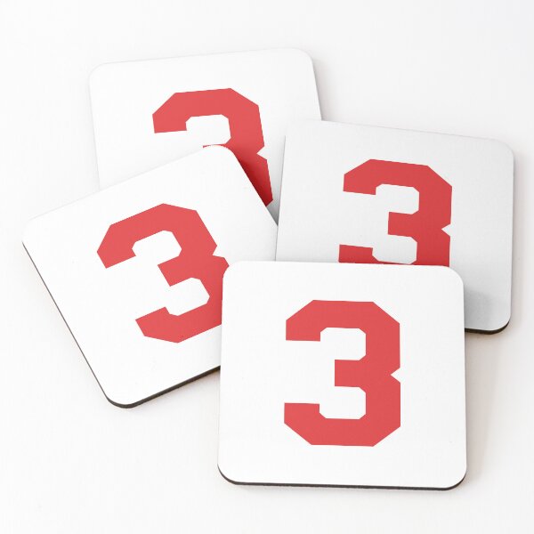 Item preview, Number 3, Red three, Sports number 3 designed and sold by TheCultStuff.