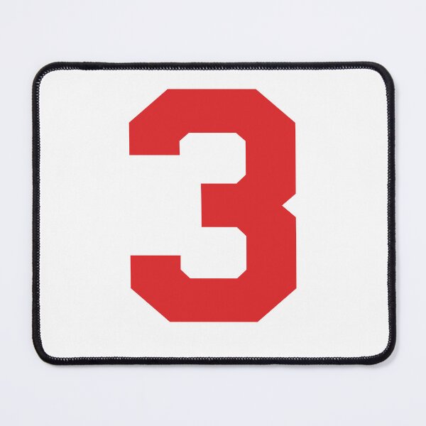 Item preview, Number 3, Red three, Sports number 3 designed and sold by TheCultStuff.