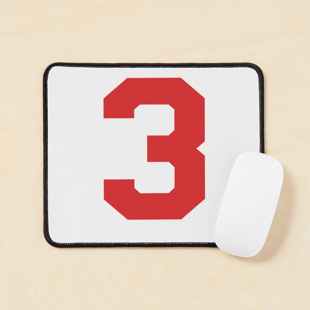 3 - number 3 - jersey number for sportsteam' Sticker