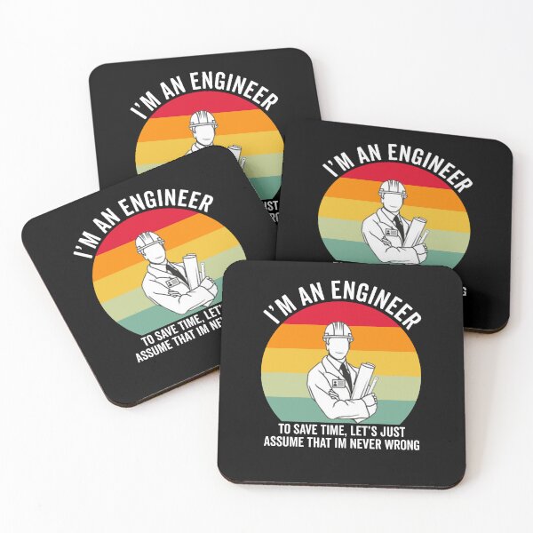 Item preview, Retro Engineer Gift: I'm An Engineer To Save Time Let's Just Assume That I'm Never Wrong designed and sold by AMINE  ★★★★★.
