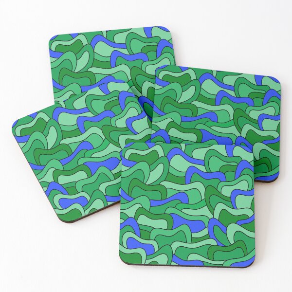 Item preview, Abstract pattern - blue and green. designed and sold by K.S ART.