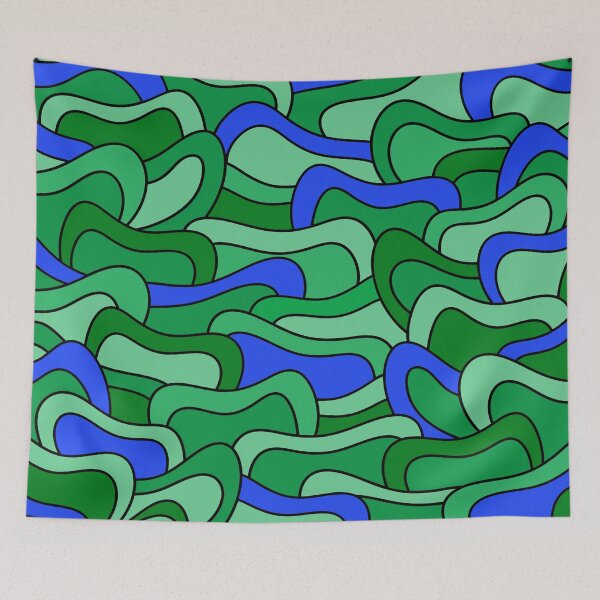 Item preview, Abstract pattern - blue and green. designed and sold by K.S ART.