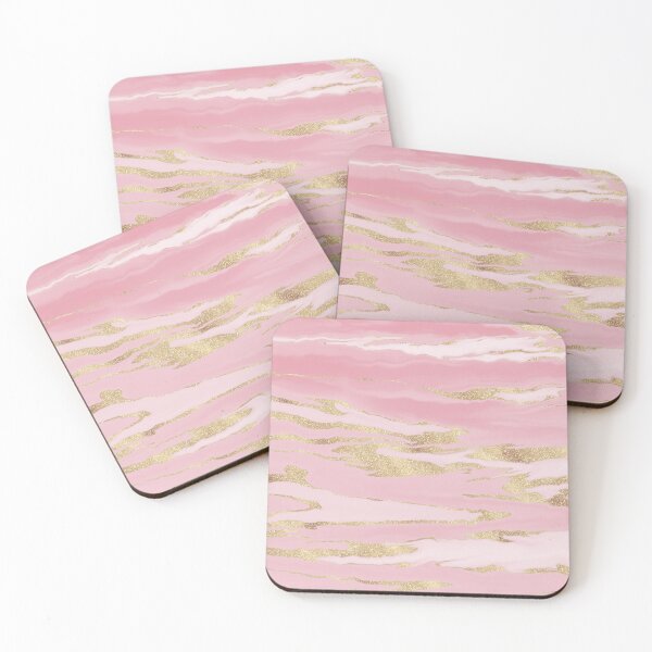 Item preview, Gold Pink Marble Abstract Painting designed and sold by NdesignTrend.