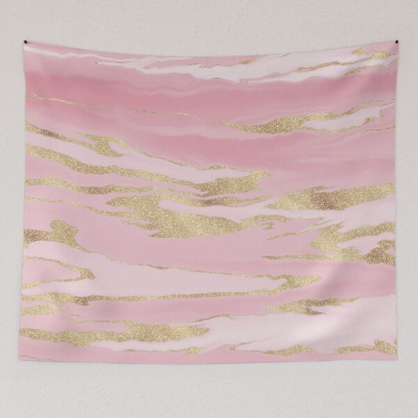 Item preview, Gold Pink Marble Abstract Painting designed and sold by NdesignTrend.