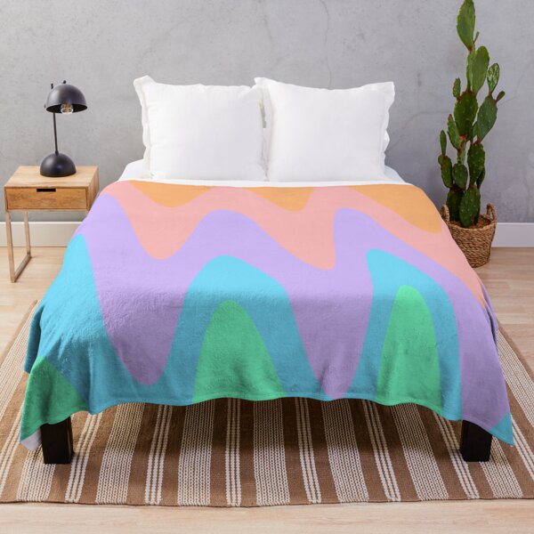 Item preview, Abstract Colorful Orange, Pink, Purple, Blue, and Green Waves Art designed and sold by quinellie.