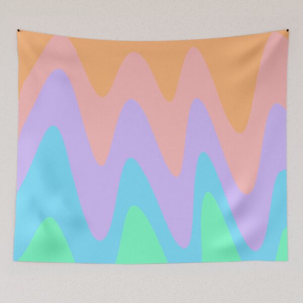 Item preview, Abstract Colorful Orange, Pink, Purple, Blue, and Green Waves Art designed and sold by quinellie.