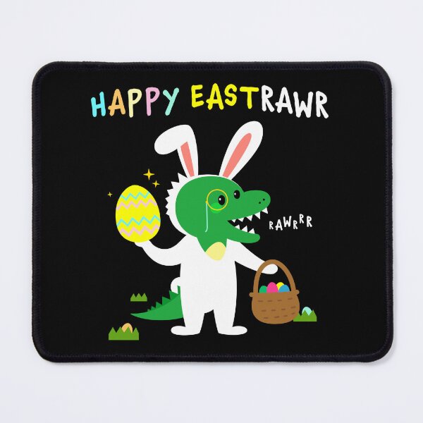 Item preview, Happy EastRAWR Cute T Rex Dinosaur Easter Bunny Egg Hunts designed and sold by sundae-artisan.