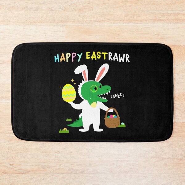 Item preview, Happy EastRAWR Cute T Rex Dinosaur Easter Bunny Egg Hunts designed and sold by sundae-artisan.