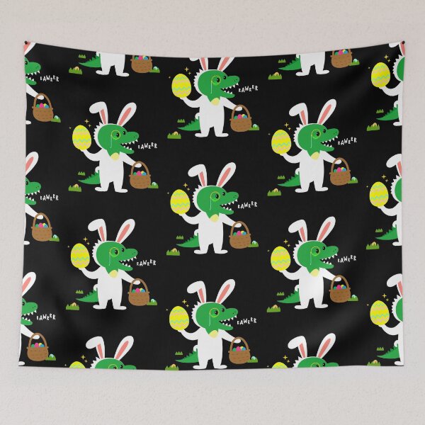 Item preview, Happy EastRAWR Cute T Rex Dinosaur Easter Bunny Egg Hunts designed and sold by sundae-artisan.