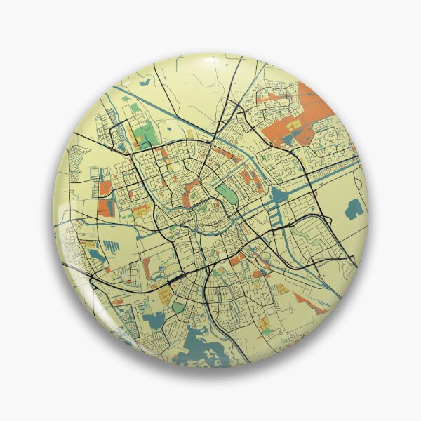 Item preview, Groningen map printable - map gift ideas and Art deco Gift designed and sold by PostersProf1.