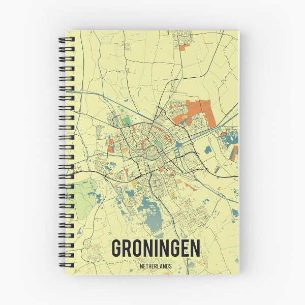 Item preview, Groningen map printable - map gift ideas and Art deco Gift designed and sold by PostersProf1.